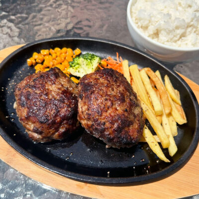 淡路牛のスパイシーハンバーグ